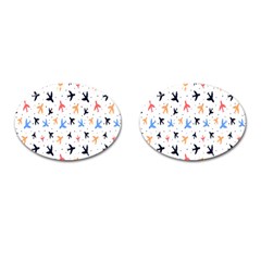 Sky birds - Airplanes Cufflinks (Oval)