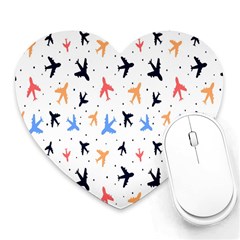 Sky birds - Airplanes Heart Mousepad