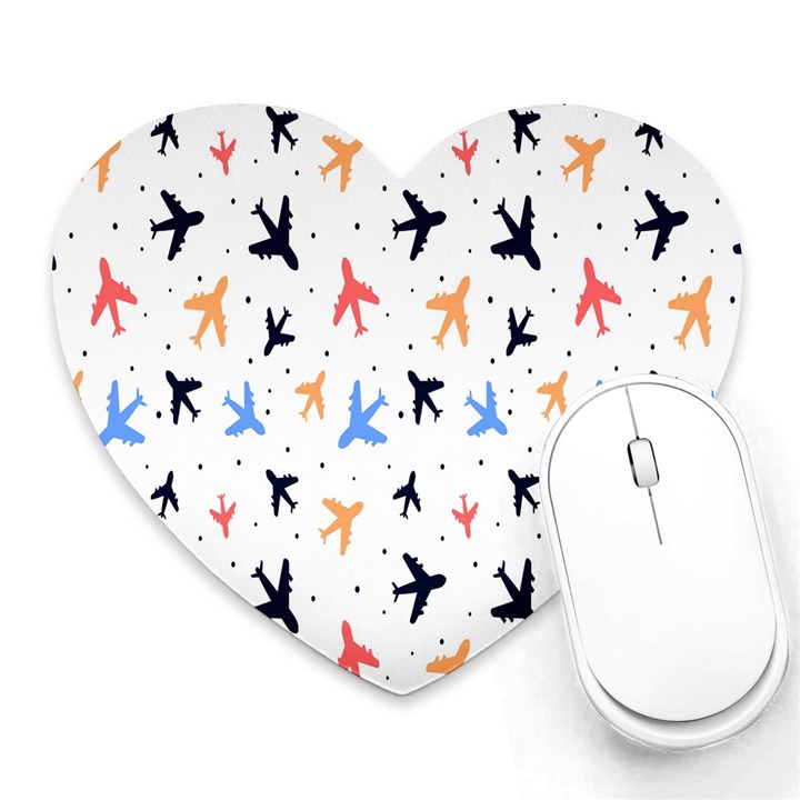 Sky birds - Airplanes Heart Mousepad