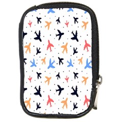 Sky birds - Airplanes Compact Camera Leather Case