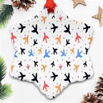 Sky birds - Airplanes Snowflake Ornament (Two Sides) Front