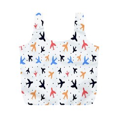 Sky birds - Airplanes Full Print Recycle Bag (M)