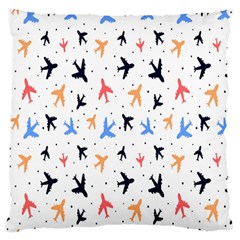 Sky Birds - Airplanes Large Flano Cushion Case (one Side) by ConteMonfrey