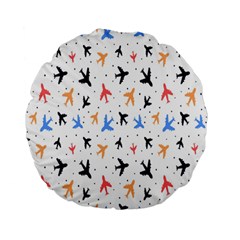 Sky birds - Airplanes Standard 15  Premium Flano Round Cushions