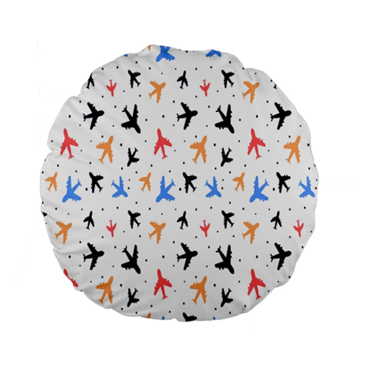 Sky birds - Airplanes Standard 15  Premium Flano Round Cushions