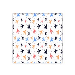 Sky Birds - Airplanes Satin Bandana Scarf 22  X 22  by ConteMonfrey