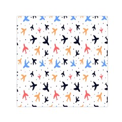 Sky Birds - Airplanes Square Satin Scarf (30  X 30 ) by ConteMonfrey