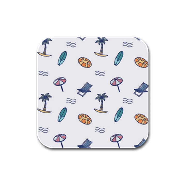 Summer elements Rubber Square Coaster (4 pack)