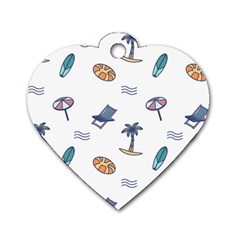 Summer Elements Dog Tag Heart (one Side) by ConteMonfrey