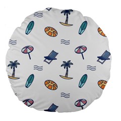 Summer Elements Large 18  Premium Flano Round Cushions by ConteMonfrey