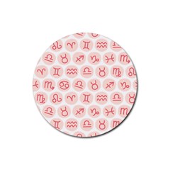 All Zodiac Signs Rubber Coaster (round) by ConteMonfrey