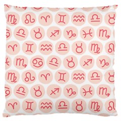 All Zodiac Signs Large Flano Cushion Case (one Side) by ConteMonfrey