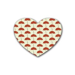 Under My Umbrella Rubber Heart Coaster (4 Pack) by ConteMonfrey