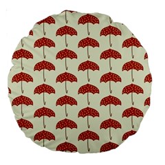 Under My Umbrella Large 18  Premium Round Cushions by ConteMonfrey