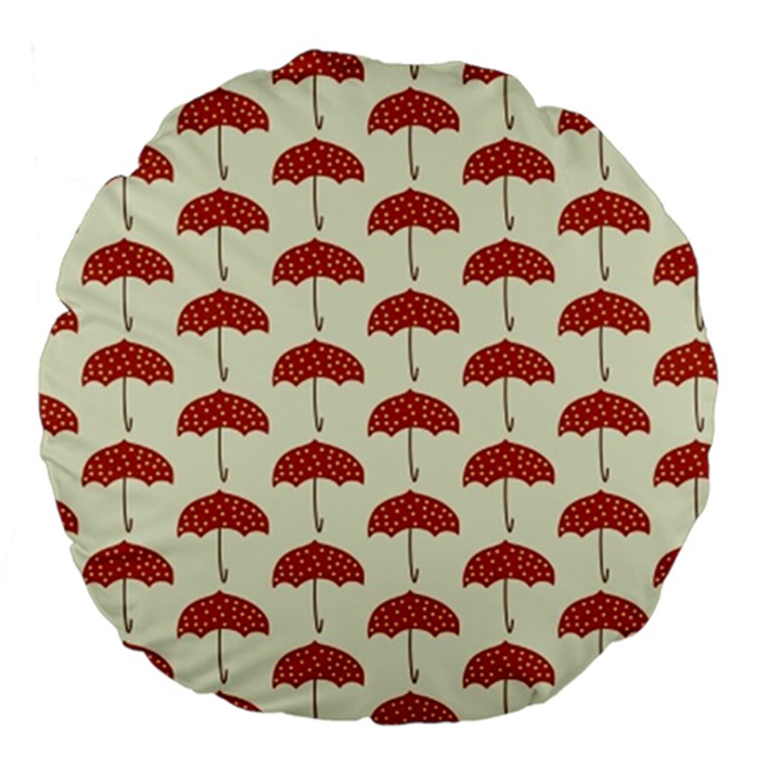 Under My Umbrella Large 18  Premium Flano Round Cushions