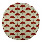 Under My Umbrella Large 18  Premium Flano Round Cushions Back