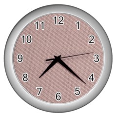 Terracotta Knit Wall Clock (silver) by ConteMonfrey