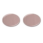 Terracotta Knit Cufflinks (Oval) Front(Pair)