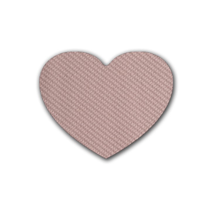 Terracotta Knit Rubber Heart Coaster (4 pack)