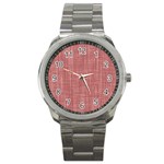 Painted Wood Sport Metal Watch Front