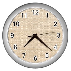 Linen Wall Clock (silver) by ConteMonfrey