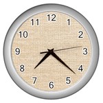 Linen Wall Clock (Silver) Front