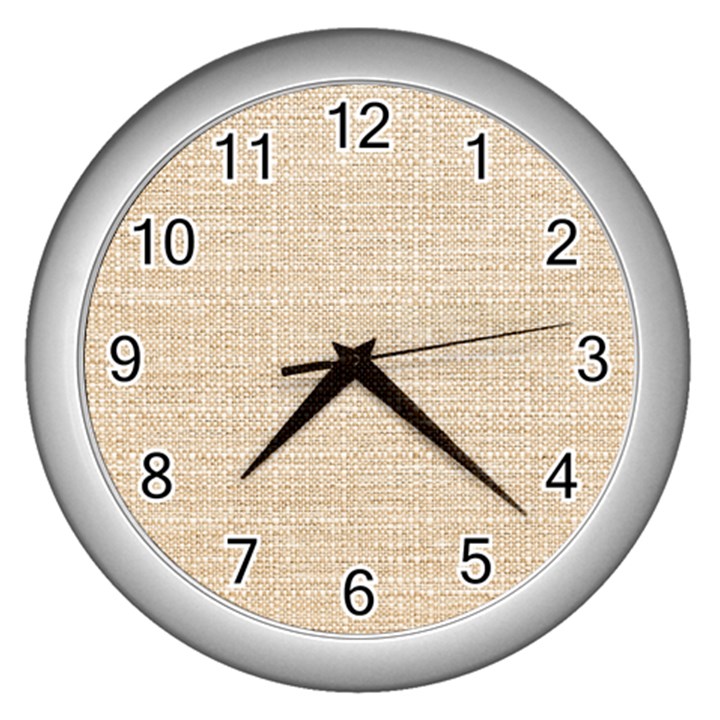 Linen Wall Clock (Silver)