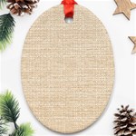 Linen Oval Ornament (Two Sides) Back