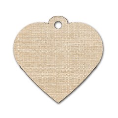 Linen Dog Tag Heart (two Sides) by ConteMonfrey