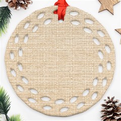 Linen Round Filigree Ornament (two Sides) by ConteMonfrey