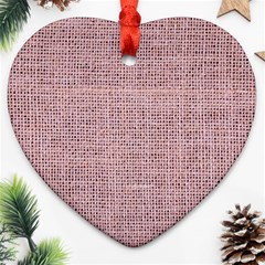 Terracotta Linen Heart Ornament (two Sides) by ConteMonfrey