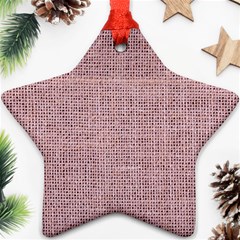 Terracotta Linen Star Ornament (two Sides) by ConteMonfrey