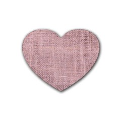 Terracotta Linen Rubber Heart Coaster (4 Pack) by ConteMonfrey