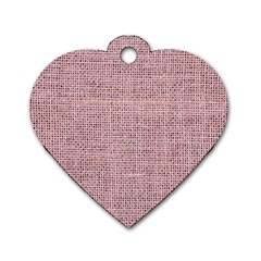 Terracotta Linen Dog Tag Heart (two Sides) by ConteMonfrey