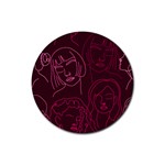 Im Only Woman Rubber Coaster (Round) Front