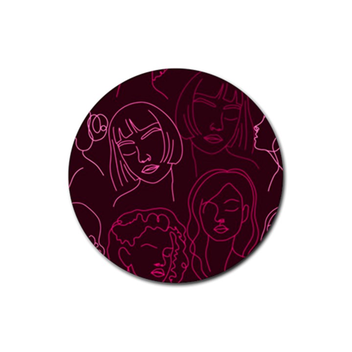 Im Only Woman Rubber Coaster (Round)