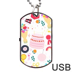 Its Time To Celebrate Dog Tag USB Flash (One Side)