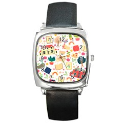 Girly Universe Square Metal Watch by ConteMonfrey