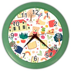 Girly Universe Color Wall Clock by ConteMonfrey