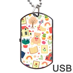 Girly Universe Dog Tag Usb Flash (one Side) by ConteMonfrey