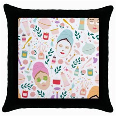 Skincare Night Throw Pillow Case (black) by ConteMonfrey