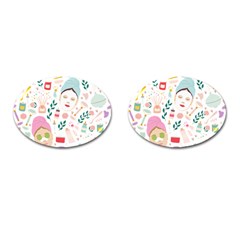 Skincare Night Cufflinks (oval) by ConteMonfrey