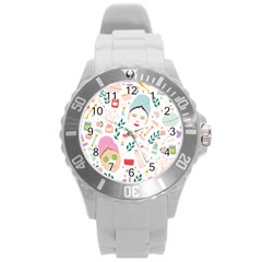 Skincare Night Round Plastic Sport Watch (l) by ConteMonfrey