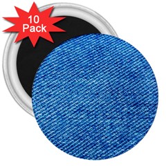 Blue Denim  3  Magnets (10 Pack)  by ConteMonfrey