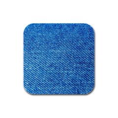 Blue Denim  Rubber Square Coaster (4 Pack) by ConteMonfrey