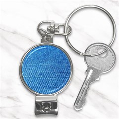 Blue Denim  Nail Clippers Key Chain