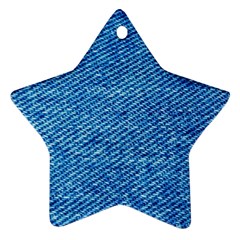 Blue Denim  Star Ornament (two Sides) by ConteMonfrey