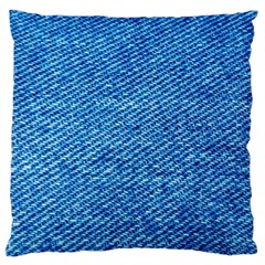 Blue Denim  Large Cushion Case (two Sides) by ConteMonfrey