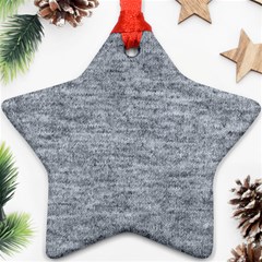 Gray Vintage Denim Like Ornament (star) by ConteMonfrey