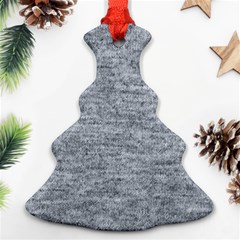 Gray Vintage Denim Like Christmas Tree Ornament (two Sides) by ConteMonfrey